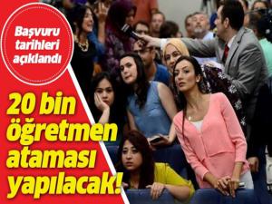 MEB 20 bin sözleşmeli öğretmen alımı için takvimi açıkladı