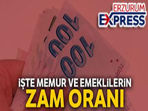 Memur ve emeklilerin zam oranı belli oldu