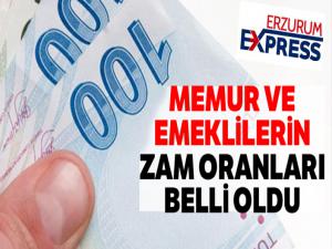 Memur ve emeklilerin zam oranları belli oldu