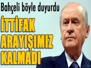 MHP Genel Başkanı Bahçeli: 'MHP yerel seçimde ittifak yapmayacaktır.'