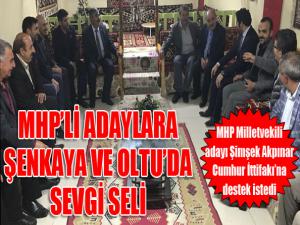 MHP'li adaylara Şenkaya ve Oltu'da sevgi seli