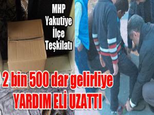 MHP Yakutiye İlçe Teşkilatı, 2 bin 500 dar gelirliye yardım eli uzattı...