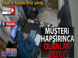 Müşteri hapşırdı mağaza karıştı