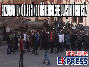 O ilçede öğrencilere ulaşım ücretsiz 