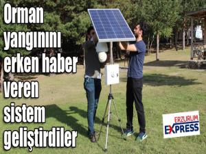 Orman yangınını erken haber veren sistem geliştirdiler