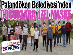 Palandöken Belediyesi çocuklara özel maske üretti