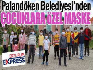 Palandöken Belediyesi çocuklara özel maske üretti