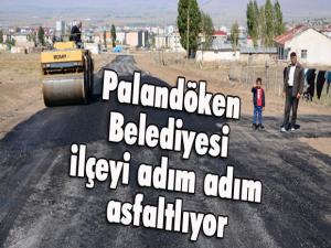 Palandöken Belediyesi ilçeyi adım adım asfaltlıyor