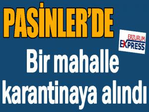 Pasinlerde bir mahalle karantinaya alındı