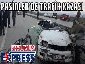  Pasinler'de trafik kazası: 1 yaralı