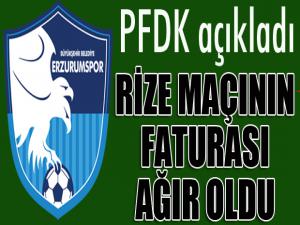 PFDK açıkladı: Rize maçının faturası ağır oldu...