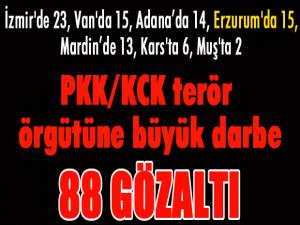 PKK/KCK terör örgütüne büyük darbe: 88 gözaltı