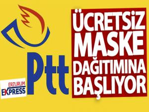 PTT ücretsiz maske dağıtımına başlıyor
