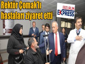 Rektör Çomaklı hastaları ziyaret etti