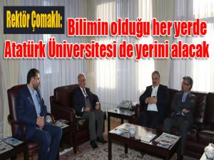 Rektör Çomaklı: Bilimin olduğu her yerde, Atatürk Üniversitesi de yerini alacak