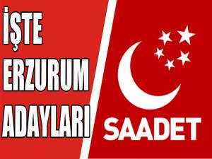 Saadet Partisi Erzurum milletvekili adayları açıklandı...