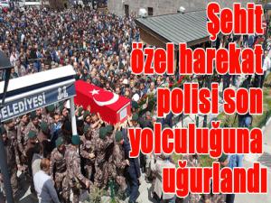 Şehit özel harekat polisi Erzurumda son yolculuğuna uğurlandı