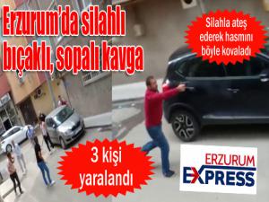 Silahla ateş ederek hasmını böyle kovaladı