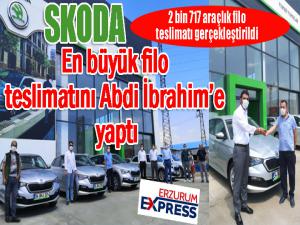 Skoda en büyük filo teslimatını Abdi İbrahime yaptı