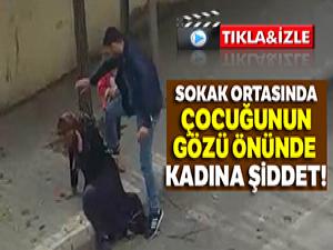 Sokak ortasında kadına şiddet!