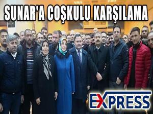 SUNAR'A COŞKULU KARŞILAMA 