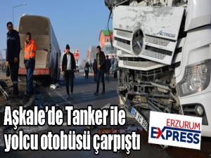 Tanker ile yolcu otobüsü çarpıştı