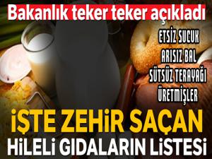 Tarım Bakanlığı listeyi açıkladı!