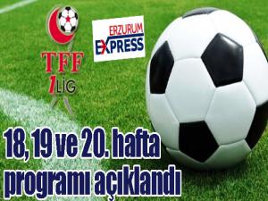 TFF 1. Lig 18, 19 ve 20. hafta programı açıklandı