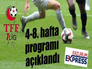 TFF 1. Lig 4-8. hafta programı açıklandı