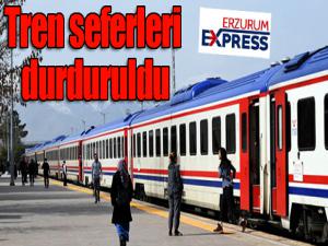 Tren seferleri durduruldu