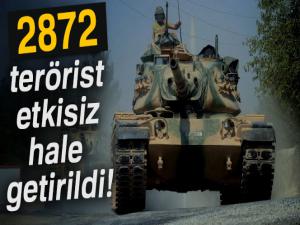 TSK: 2872 terörist etkisiz hale getirildi