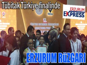 Tübitak Türkiye finalinde Erzurum rüzgarı