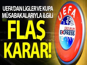 UEFA yerel liglerin ve kupa müsabakalarının oynanarak tamamlanmasını istedi