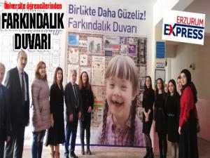 Üniversite öğrencilerinden Farkındalık Duvarı projesi