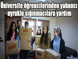 Üniversite öğrencilerinden yabancı uyruklu sığınmacılara yardım