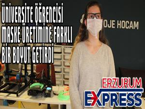 Üniversite öğrencisi maske üretimine farklı bir boyut getirdi