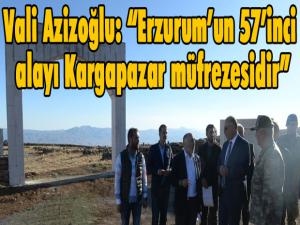 Vali Azizoğlu: Erzurumun 57inci alayı Kargapazar müfrezesidir