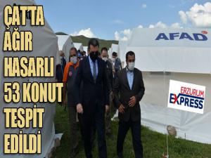 Vali Memiş: Ağır hasarlı 53 konut tespit ettik