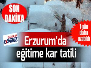 Valilik açıkladı... Erzurum'da soğuk tatili uzadı...