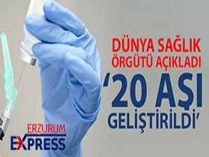 WHO: 'Korona virüse karşı 20 aşı geliştirildi'