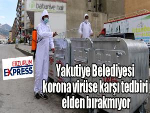 Yakutiye Belediyesi korona virüse karşı tedbiri elden bırakmıyor