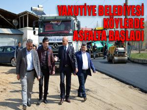 Yakutiye Belediyesi, köylerde asfalta başladı 