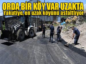 Yakutiye, en uzak köyünü asfaltlıyor 