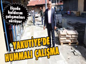 Yakutiye, ilçede kaldırım çalışmalarını sürdürüyor 