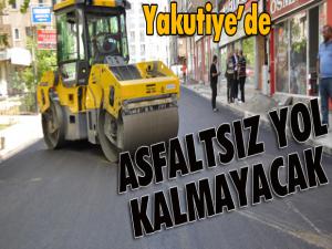 Yakutiye, merkezde asfalt çalışıyor 