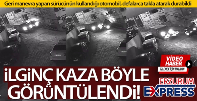 İlginç kaza kamerada!