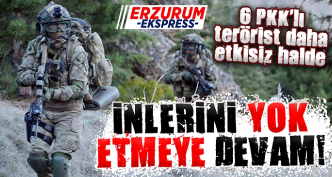İnlerine girmeye devam! 6 PKK'lı terörist daha etkisiz hale getirildi