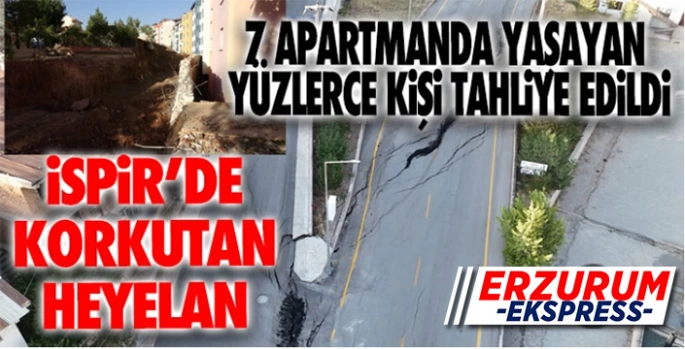 İspir'de korkutan heyelan...