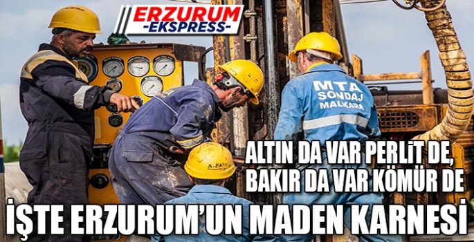 İşte Erzurum’un maden karnesi