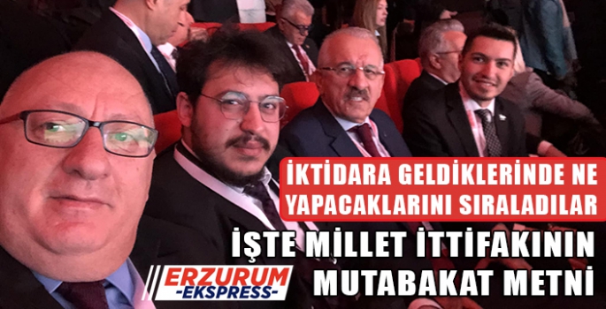 İŞTE HERKESİN MERAK ETTİĞİ MUTABAKAT METNİNDEN SATIR BAŞLARI